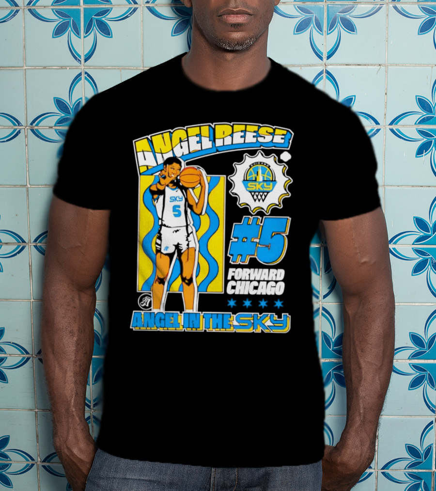 Angel Reese #5 Forward Chicago Sky Angel In The Sky T-Shirt