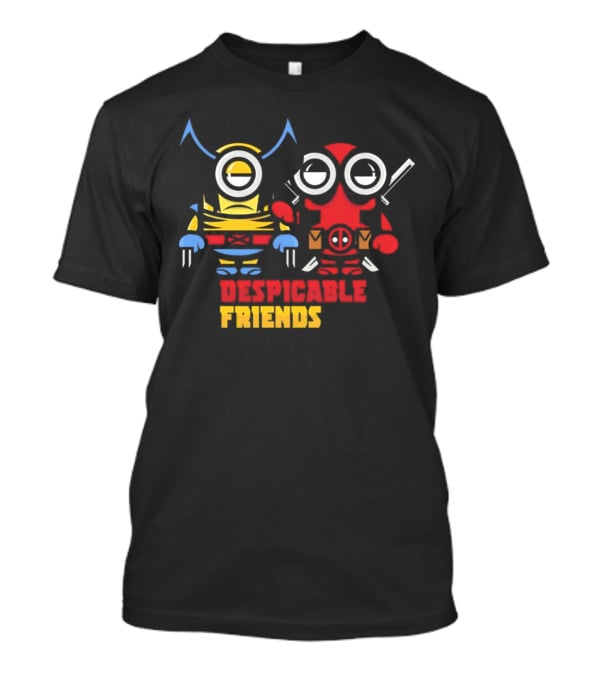 Despicable Friends Minions Wolverine And Deadpool T-Shirt
