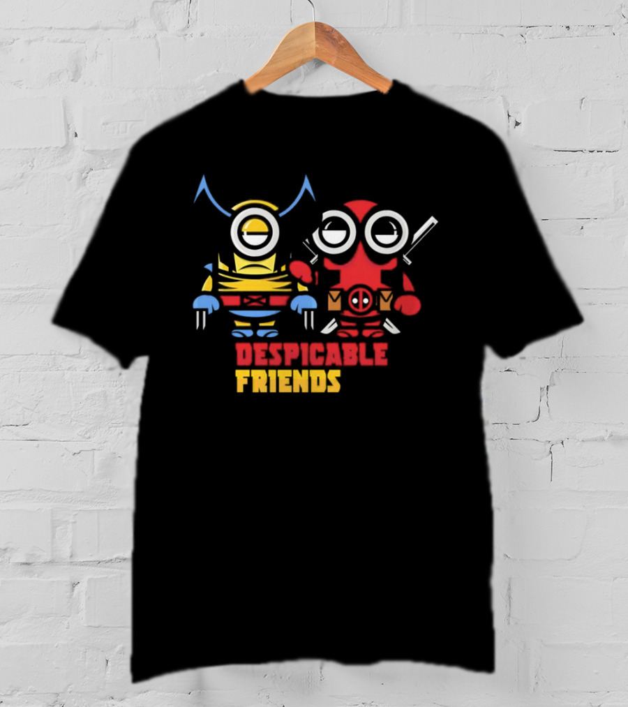 Despicable Friends Minions Wolverine And Deadpool T-Shirt