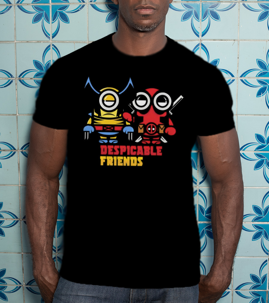 Despicable Friends Minions Wolverine And Deadpool T-Shirt