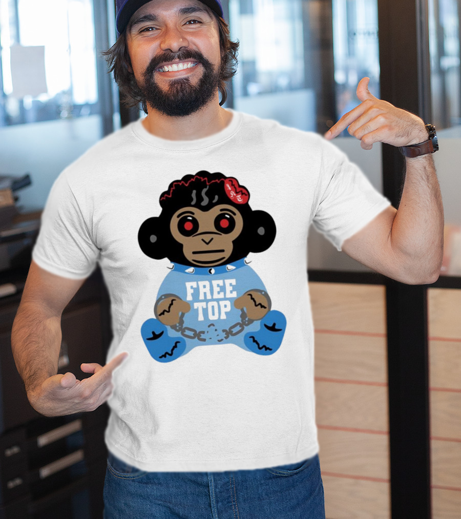 Never Broke Again Free Top Baby Monkey Character Chains T-Shirt