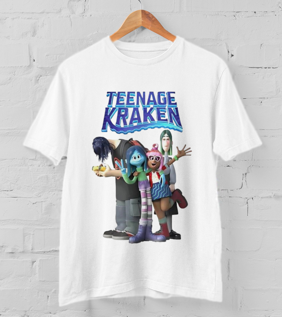 Teenage Kraken Animated Characters Ensemble T-Shirt