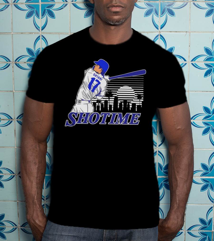 Ohtani 17 Shotime Skyline Baseball Player Dodgers Los Angeles T-Shirt