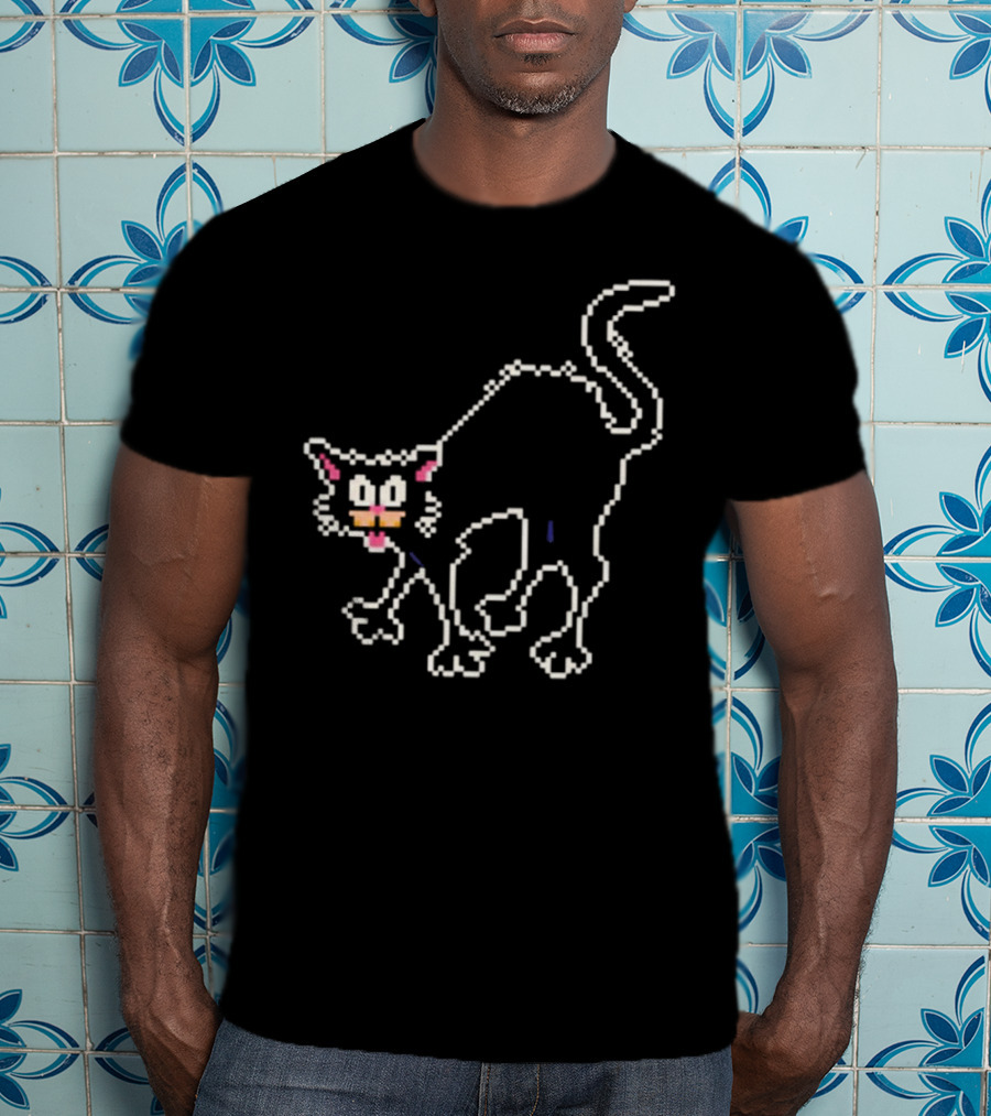 The Tom Ward Show Tom Cat 8 Bit Retro Pixel T-Shirt