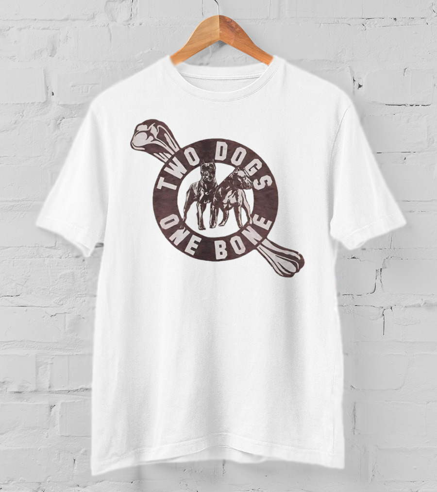 Two Dogs One Bone Pittsburgh Football Rivalry Inspired T-Shirt