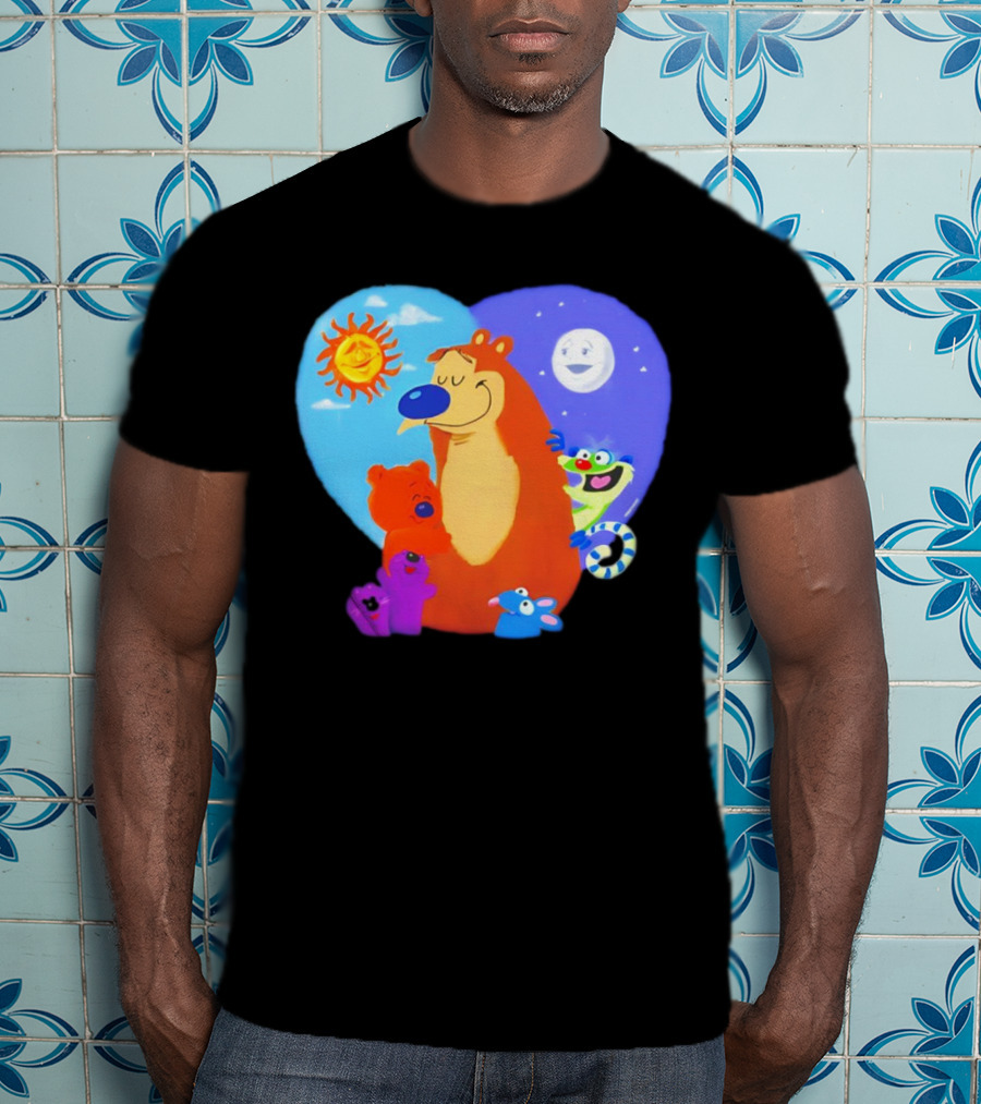 Bear In The Big Blue House Muppet History With Sun And Moon Characters T-Shirt