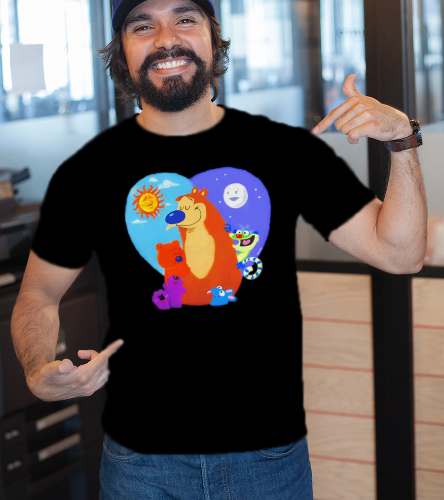 Bear In The Big Blue House Muppet History With Sun And Moon Characters T-Shirt
