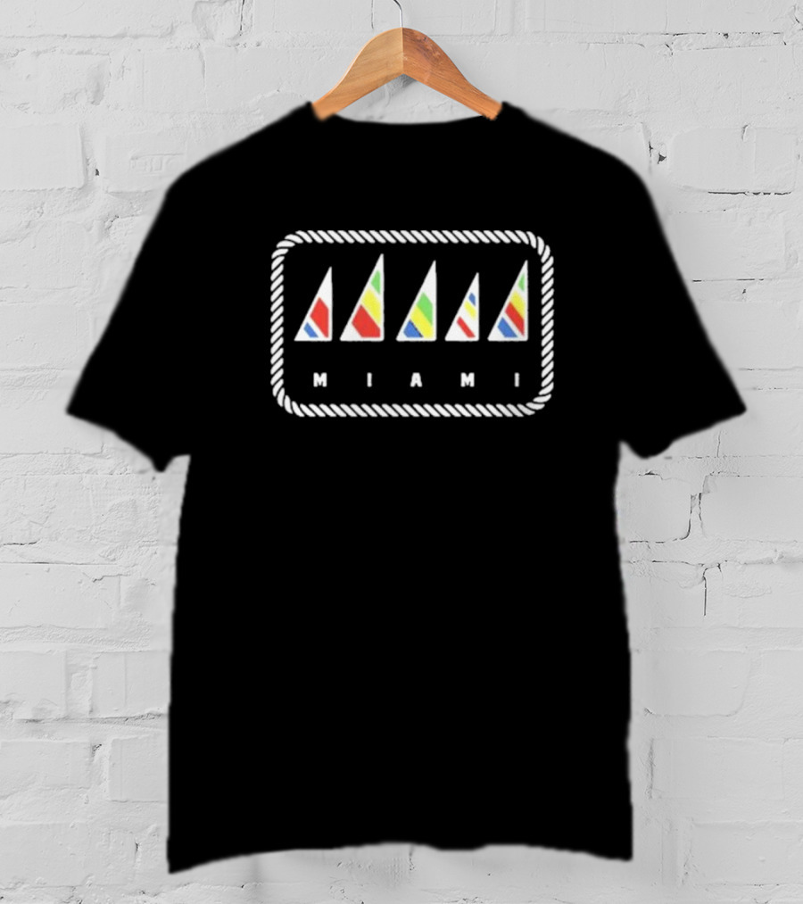 Romia Miami Vintage Colorful Sailboat T-Shirt