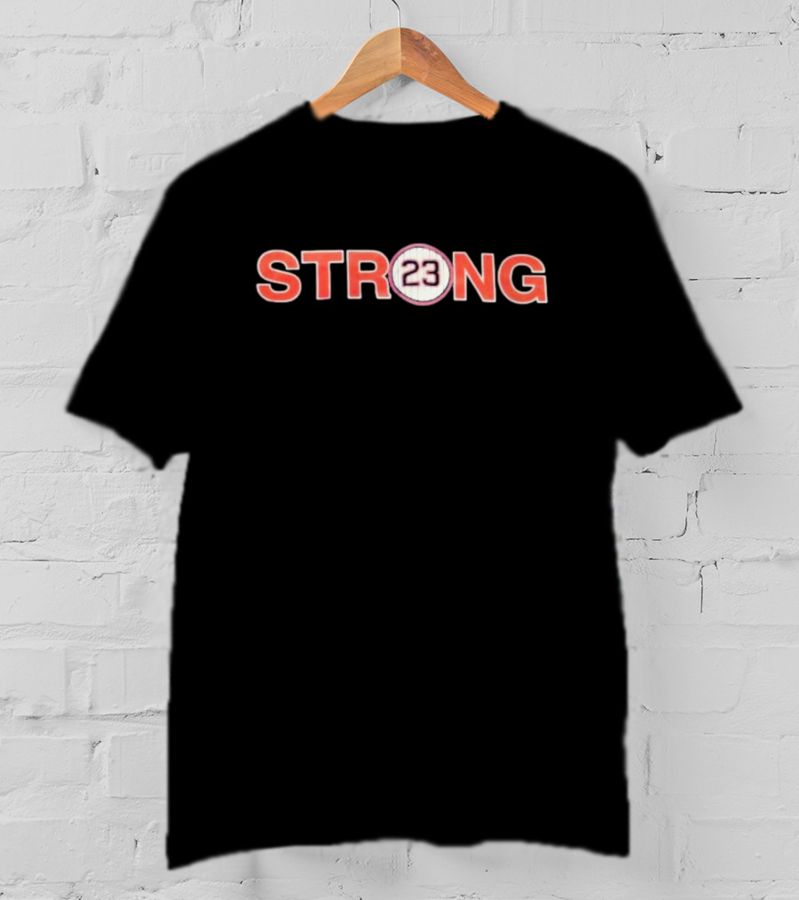 Strong 23 Baseball Themes With Red Bold Lettering T-Shirt