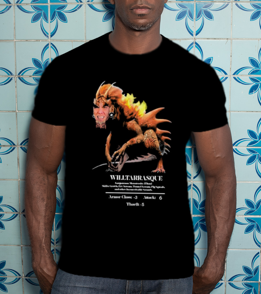 The Charismatic Voice Gorgonzilla Minutaursty Tarrasque Willtarrasque Armor Claws Attack ThroRk T-Shirt