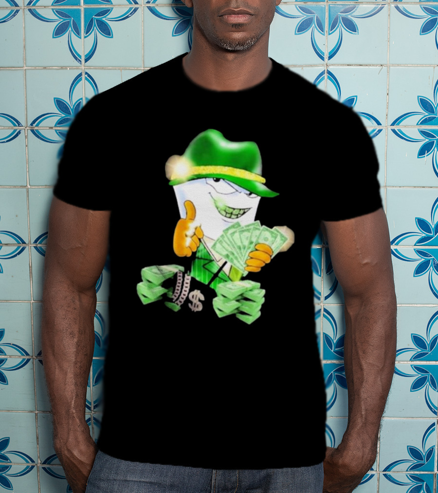 Thug Shake Money Master Shake With Cash And Green Hat T-Shirt