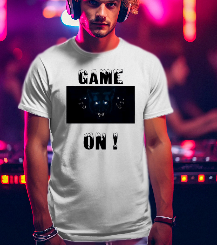 Wolvesden Game On Fierce Trio Wolf Face T-Shirt