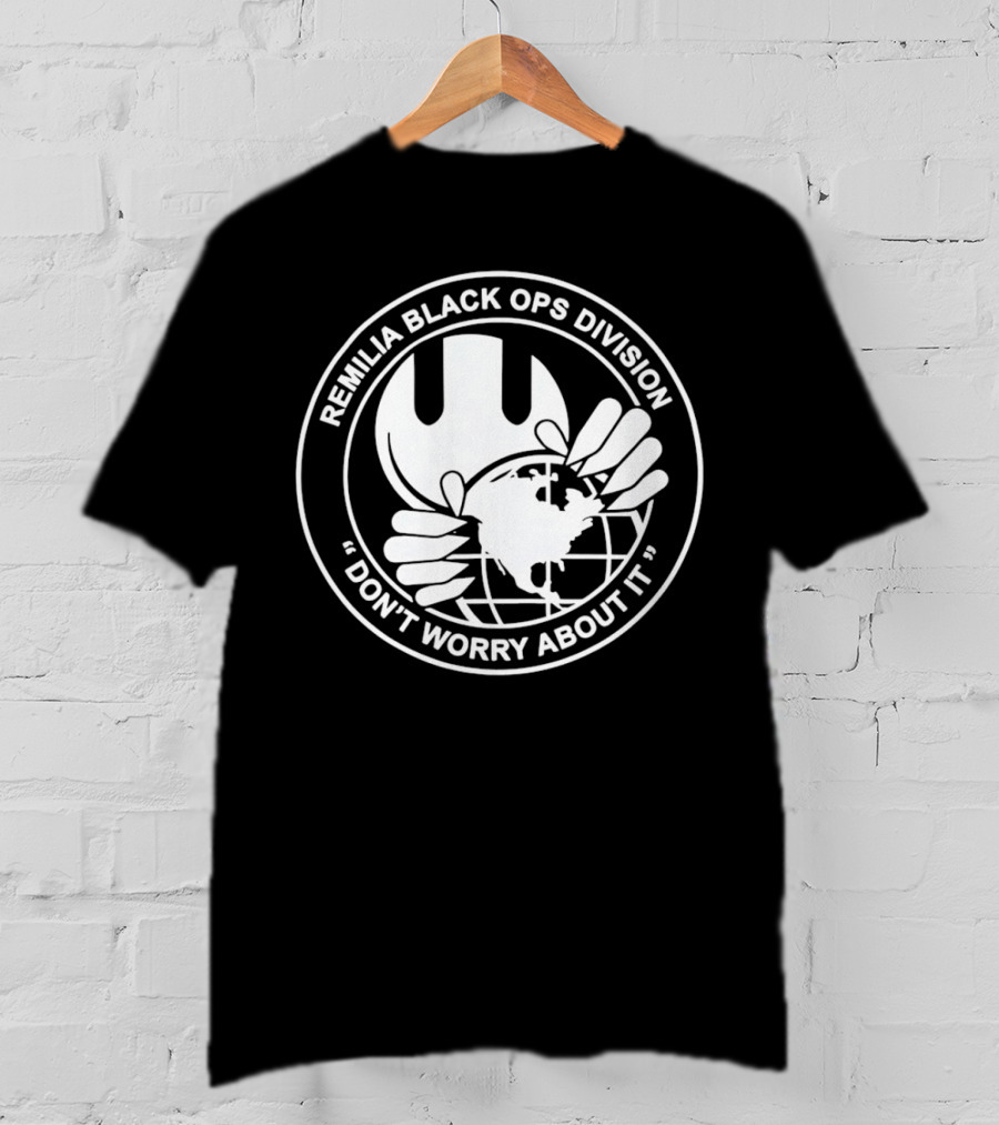 Remilia Black Ops Division Globe Emblem Don't Worry About It T-Shirt