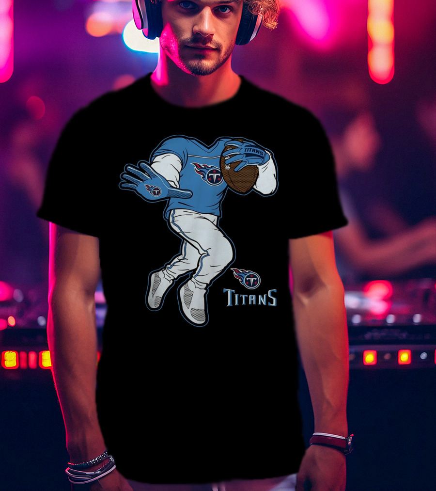 Tennessee Titans Stiff Arm Football Player T-Shirt