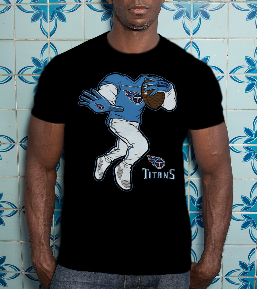 Tennessee Titans Stiff Arm Football Player T-Shirt