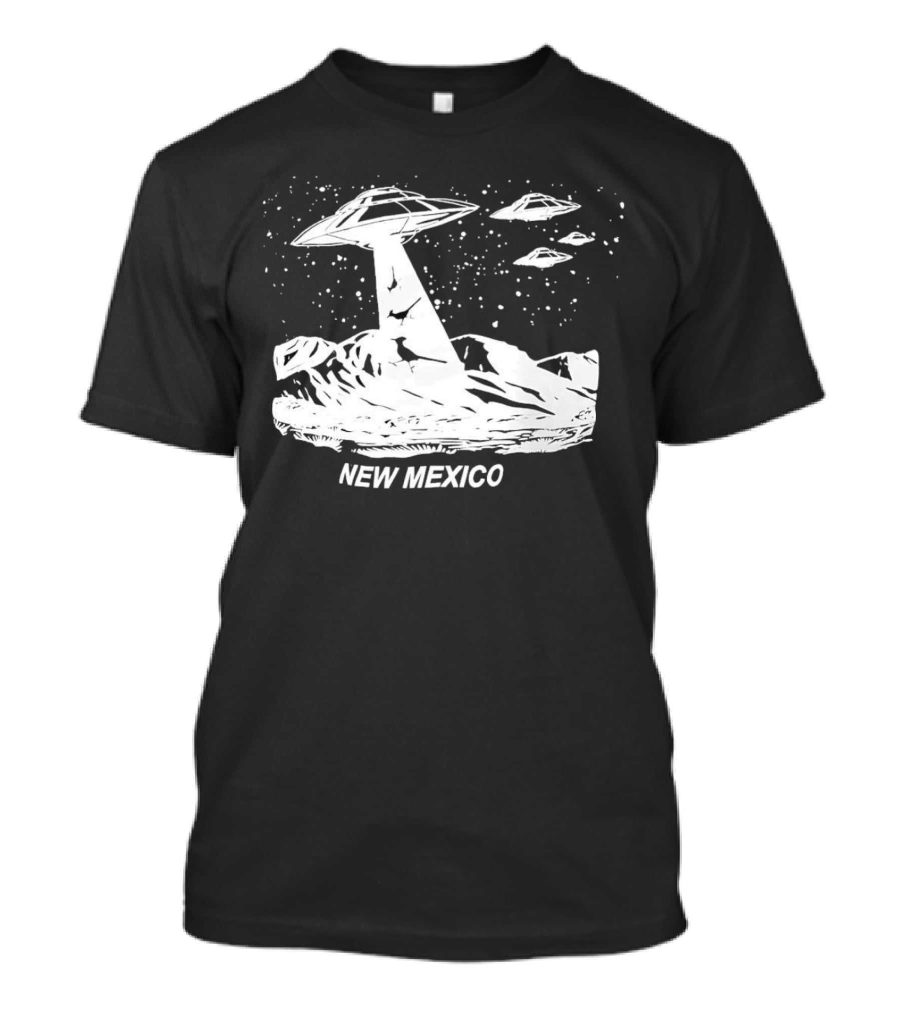 New Mexico UFOs And Aliens In Starry Sky Scene T-Shirt