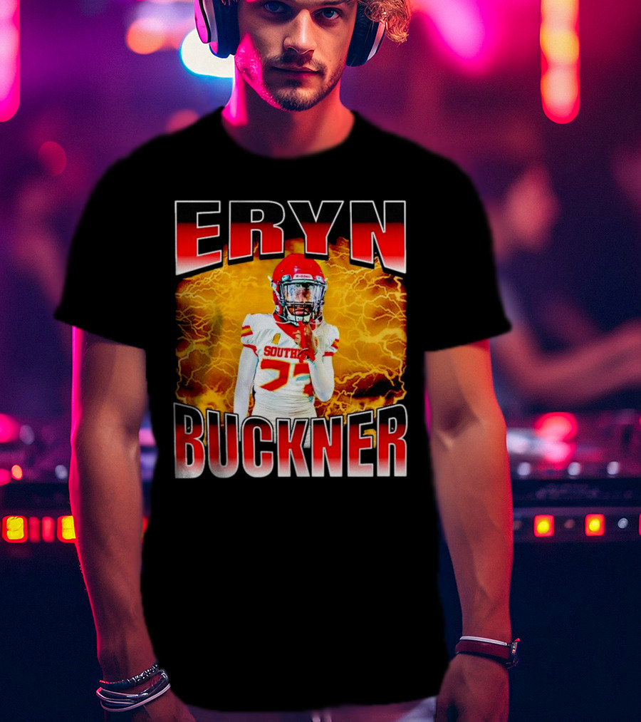 Eryn Buckner Southern Football Vintage Style With Lightning Background T-Shirt