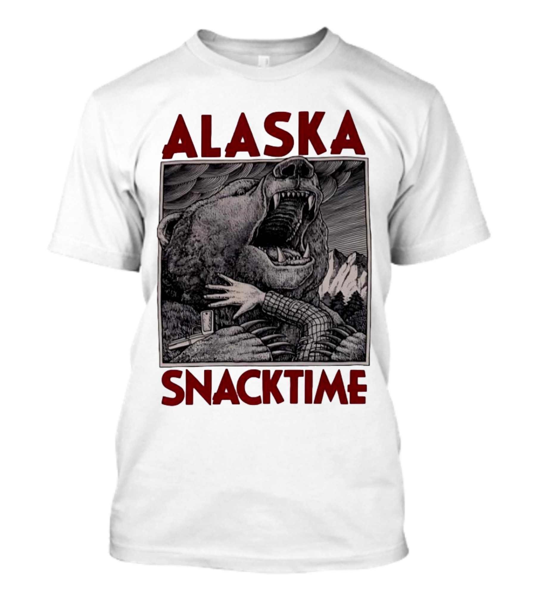 ALASKA SNACKTIME Bear Art By Ray Troll T-Shirt