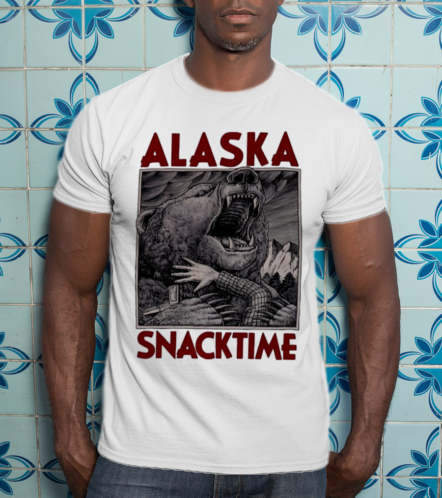 ALASKA SNACKTIME Bear Art By Ray Troll T-Shirt