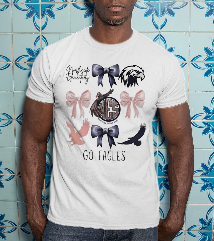 Northside Elementary Golden Eagles Bowtie Go Eagles T-Shirt