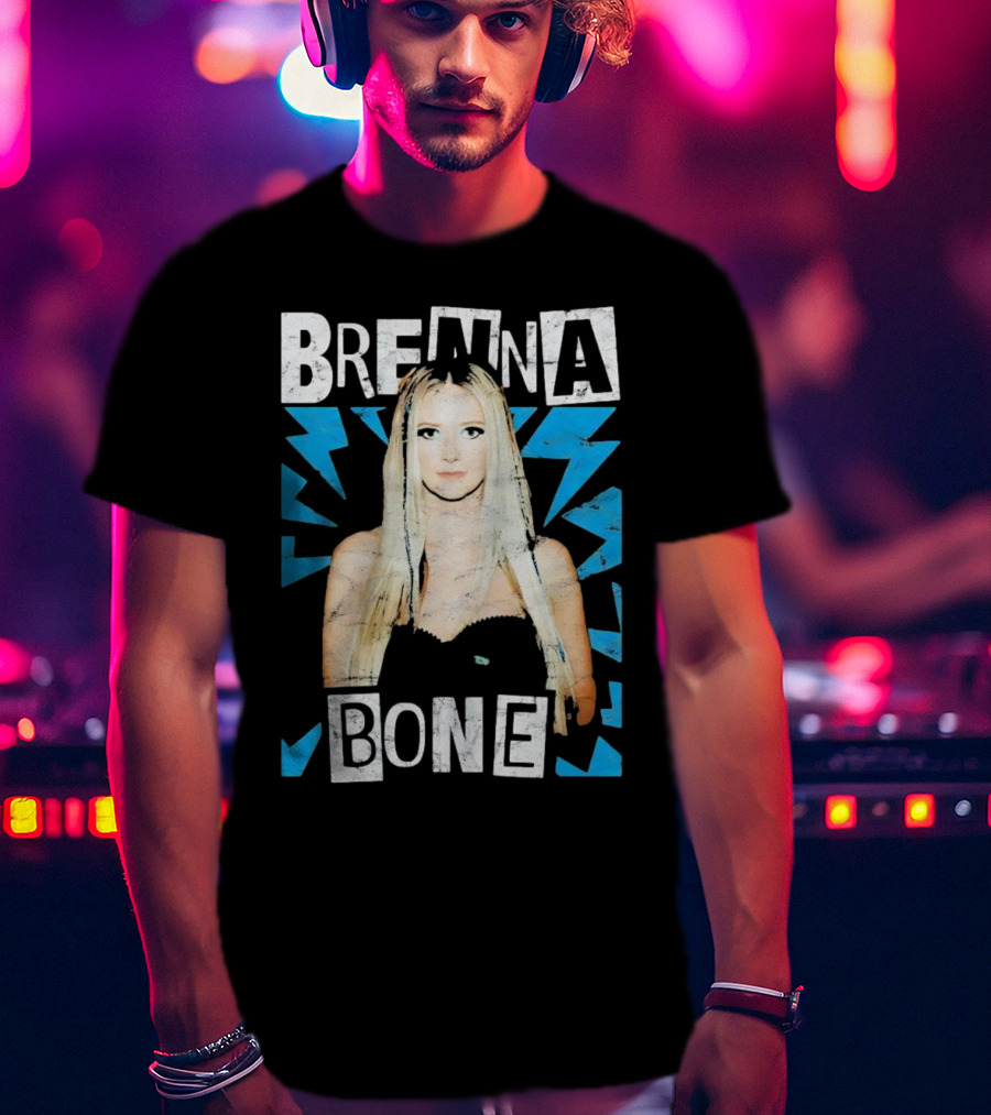 Brenna Bone Lightning Vintage Blue T-Shirt