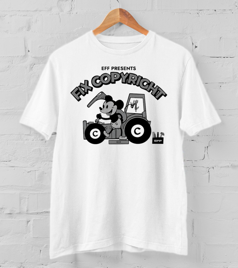 EFF Presents Fix Copyright Mickey Mouse Effort T-Shirt