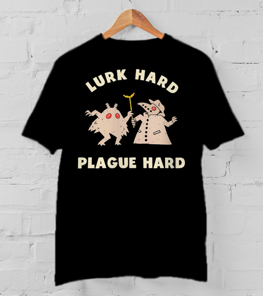 Lurk Hard Plague Hard Mothman And Plague Doctor Duo T-Shirt