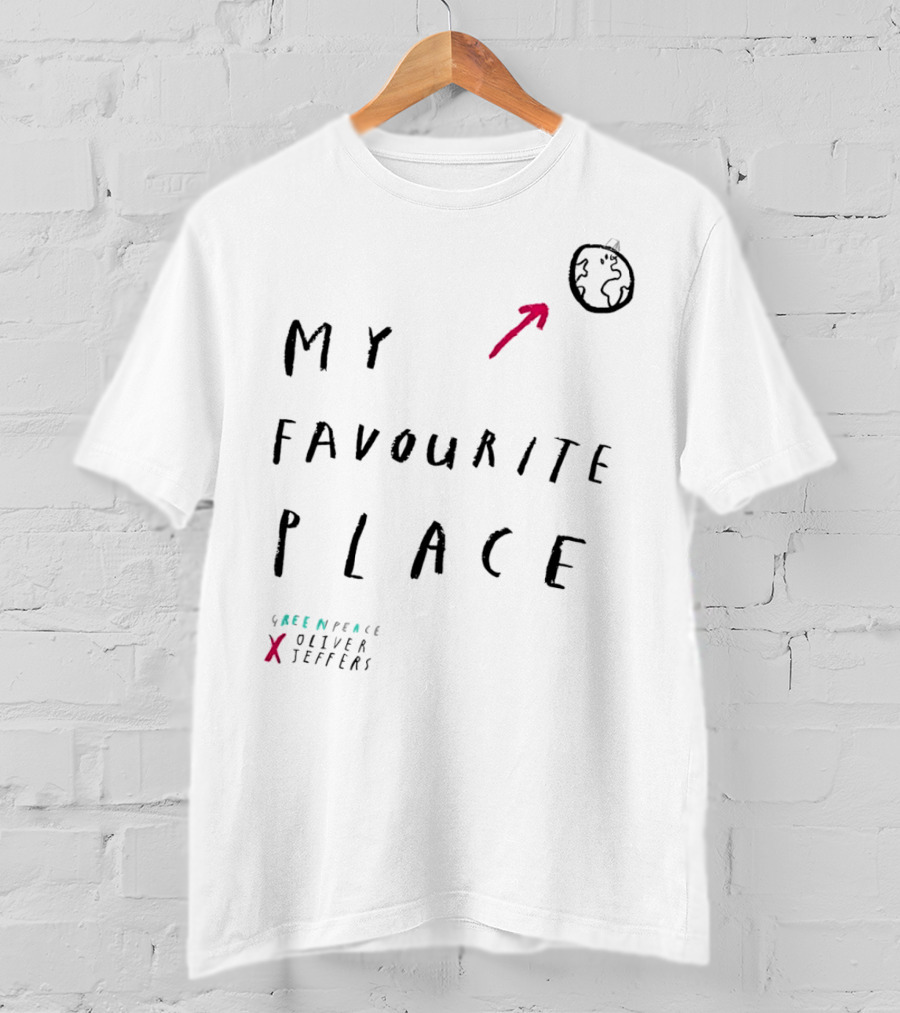 My Favourite Place Earth Greenpeace Oliver Jeffers T-Shirt