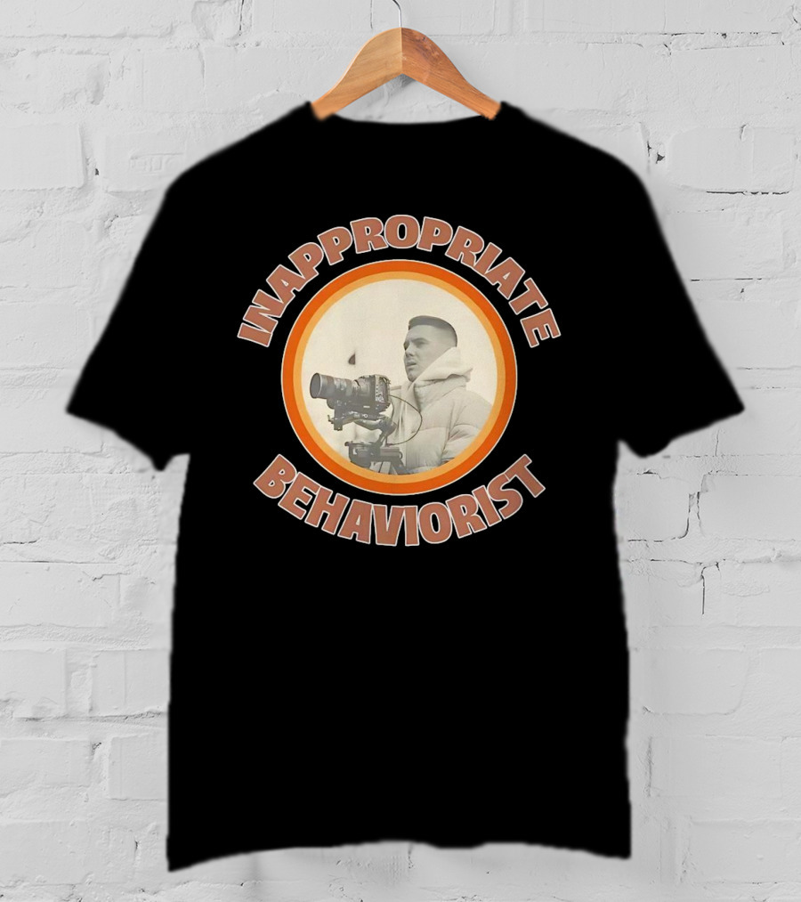 Inappropriate Behaviorist Vintage Camera Circle T-Shirt