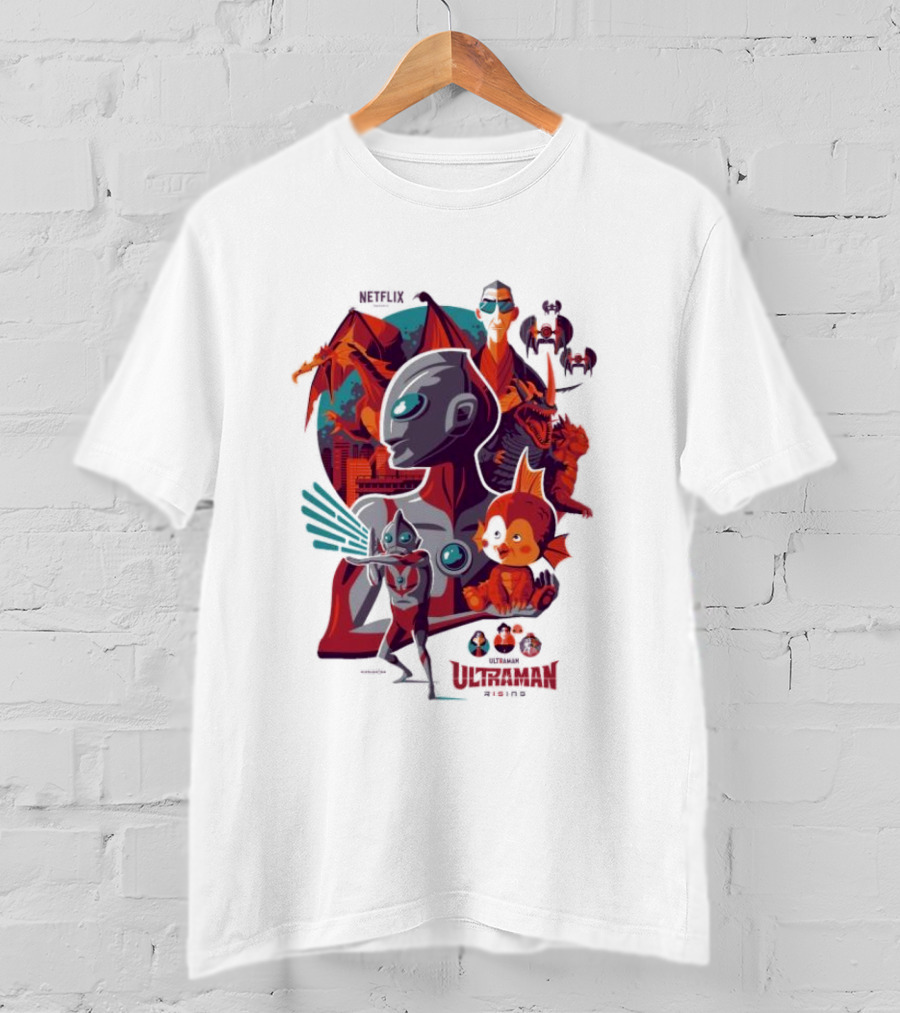 Netflix Ultraman Rising Cartoon Kaiju Characters T-Shirt