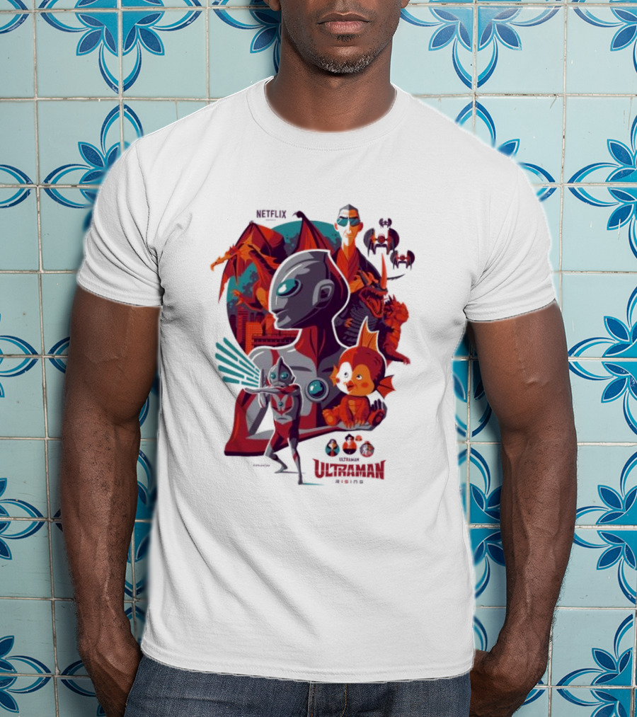 Netflix Ultraman Rising Cartoon Kaiju Characters T-Shirt