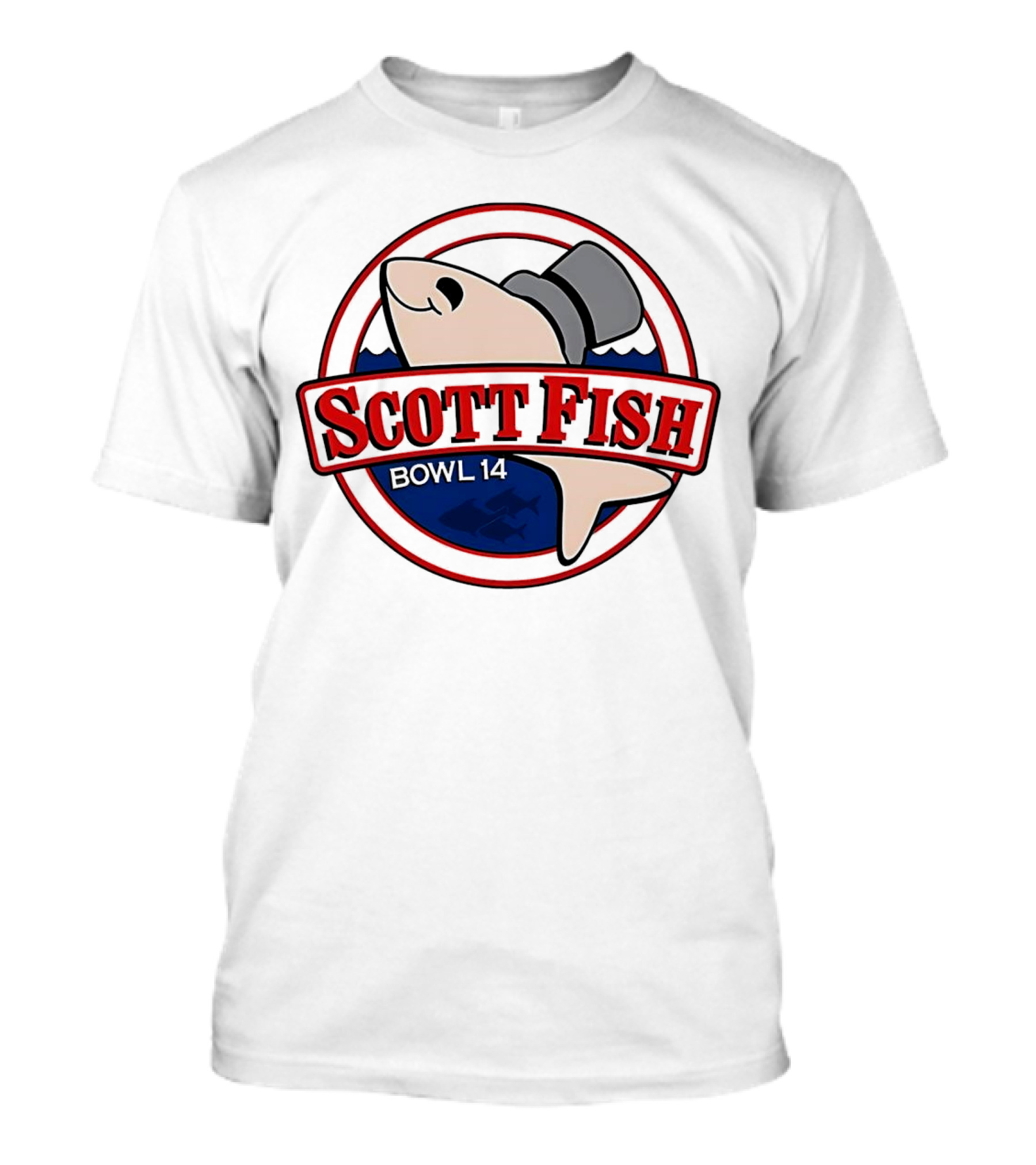 Scott Fish Bowl 14 Shark With Top Hat T-Shirt