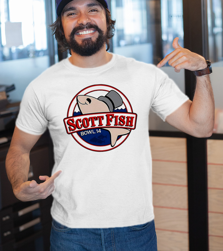Scott Fish Bowl 14 Shark With Top Hat T-Shirt