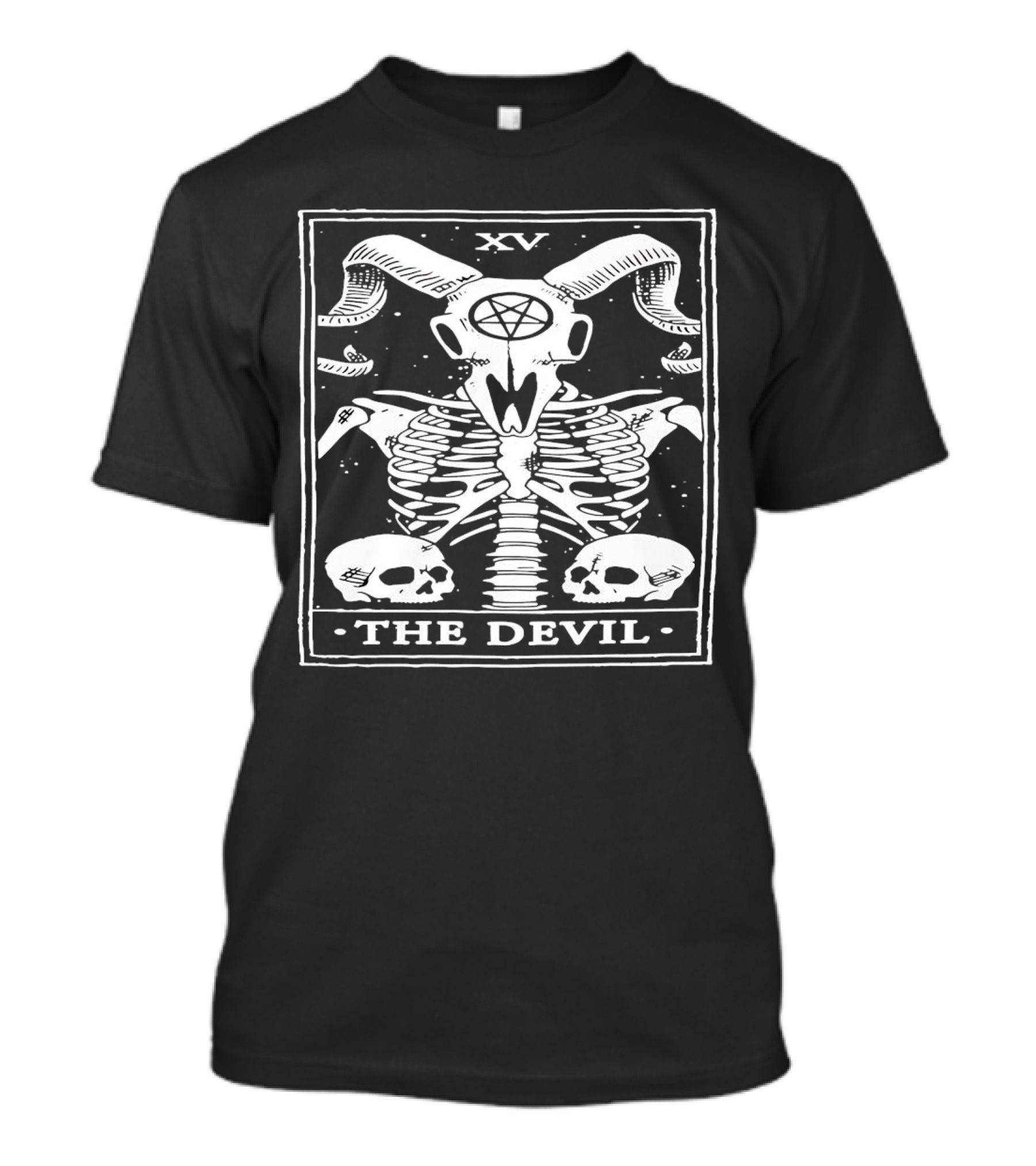 XV The Devil Skeleton Skull Tarot T-Shirt