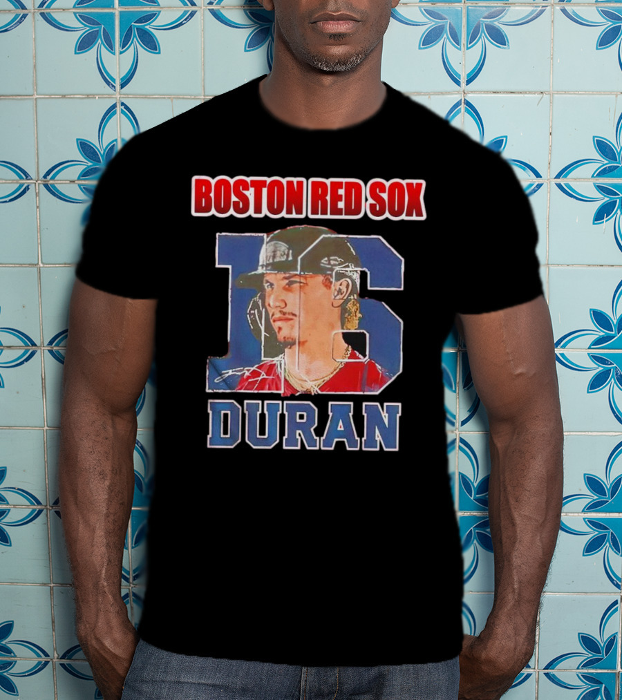 Boston Red Sox Jarren Duran 16 Portrait Patch T-Shirt