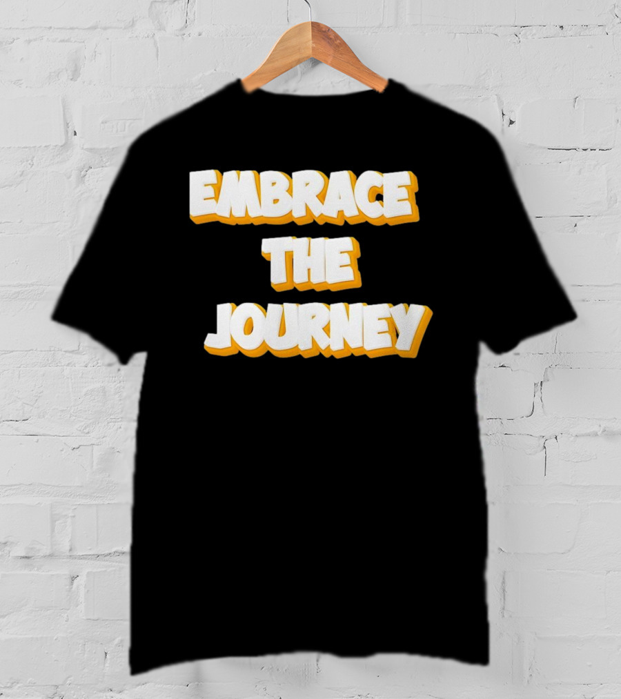 EMBRACE THE JOURNEY White And Yellow T-Shirt