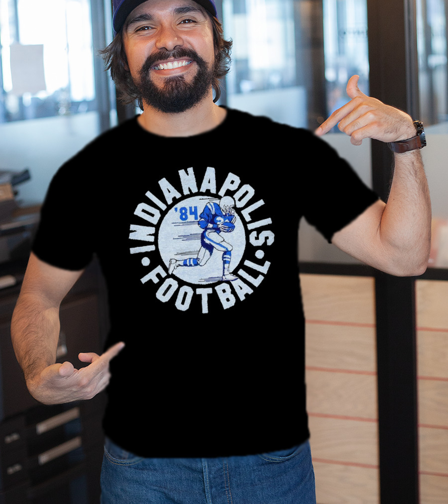 Indianapolis Football 1984 Vintage Blue And White Player T-Shirt