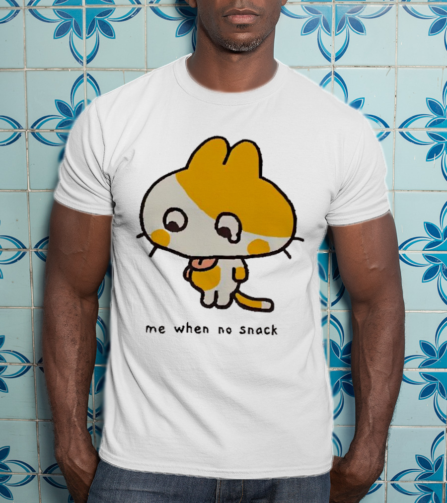 Liliuhms Me When No Snack Cat Cute Character T-Shirt