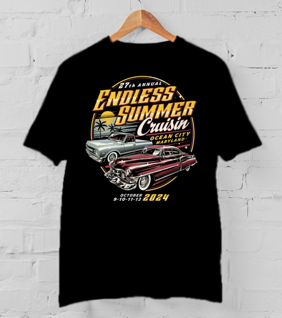 27th Annual Endless Summer Cruisin Ocean City Maryland October 9-10-11-12 T-Shirt