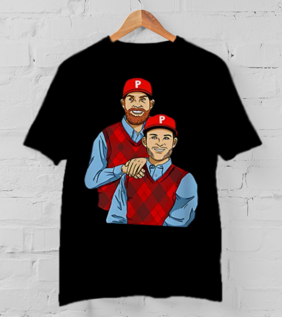 Phillies Step Brothers Movie Parody With Red Caps And Argyle Sweaters T-Shirt