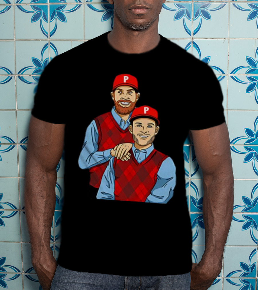 Phillies Step Brothers Movie Parody With Red Caps And Argyle Sweaters T-Shirt