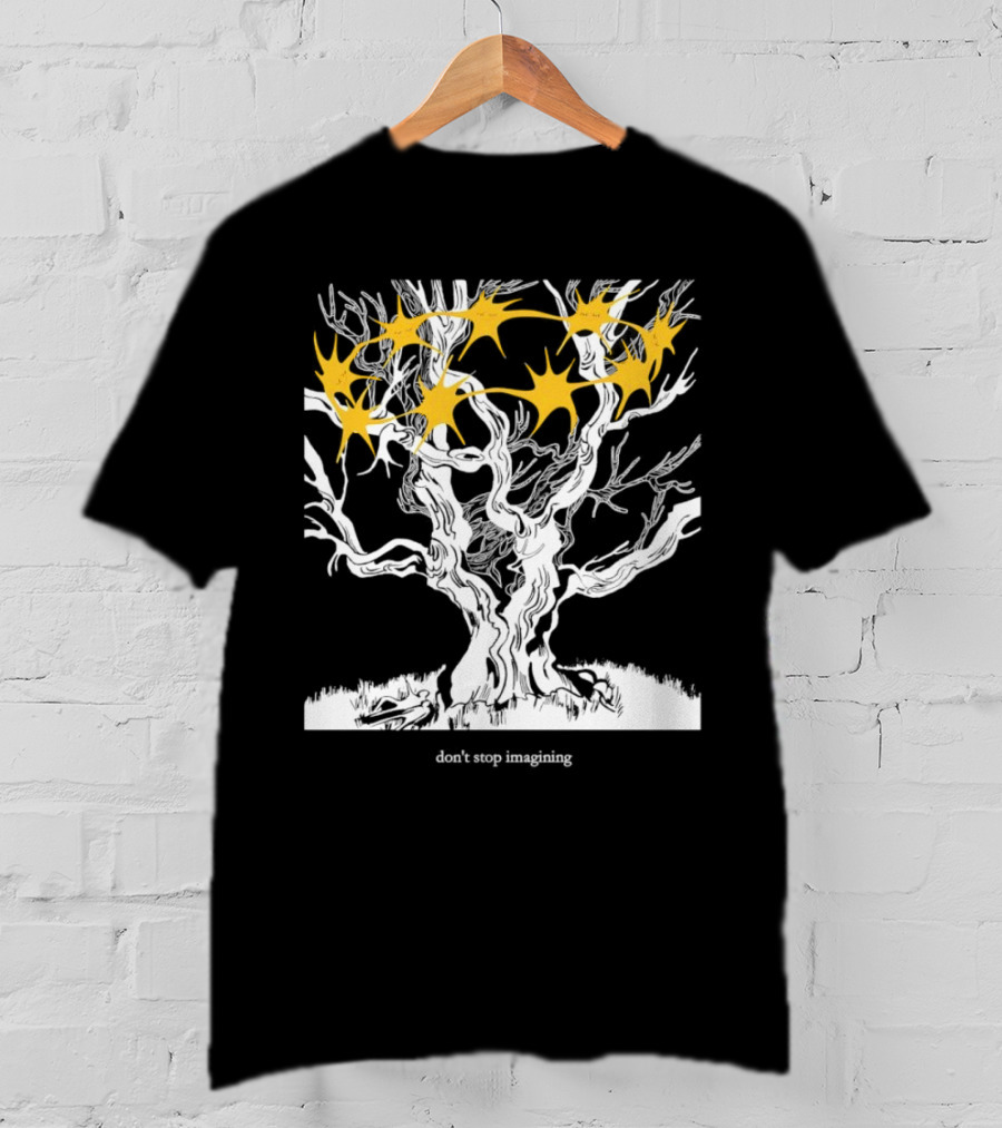 Don’t Stop Imagining Tree With Yellow Stars T-Shirt