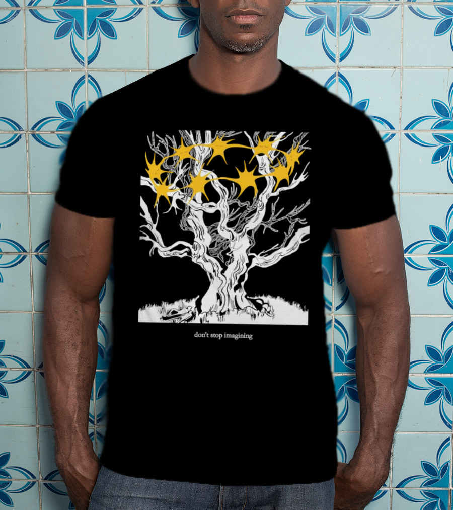 Don’t Stop Imagining Tree With Yellow Stars T-Shirt