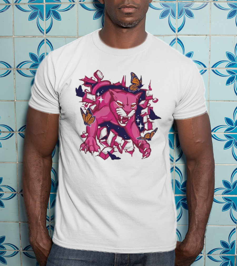 Florida Panthers Pink In The Rink Butterfly Breakthrough T-Shirt