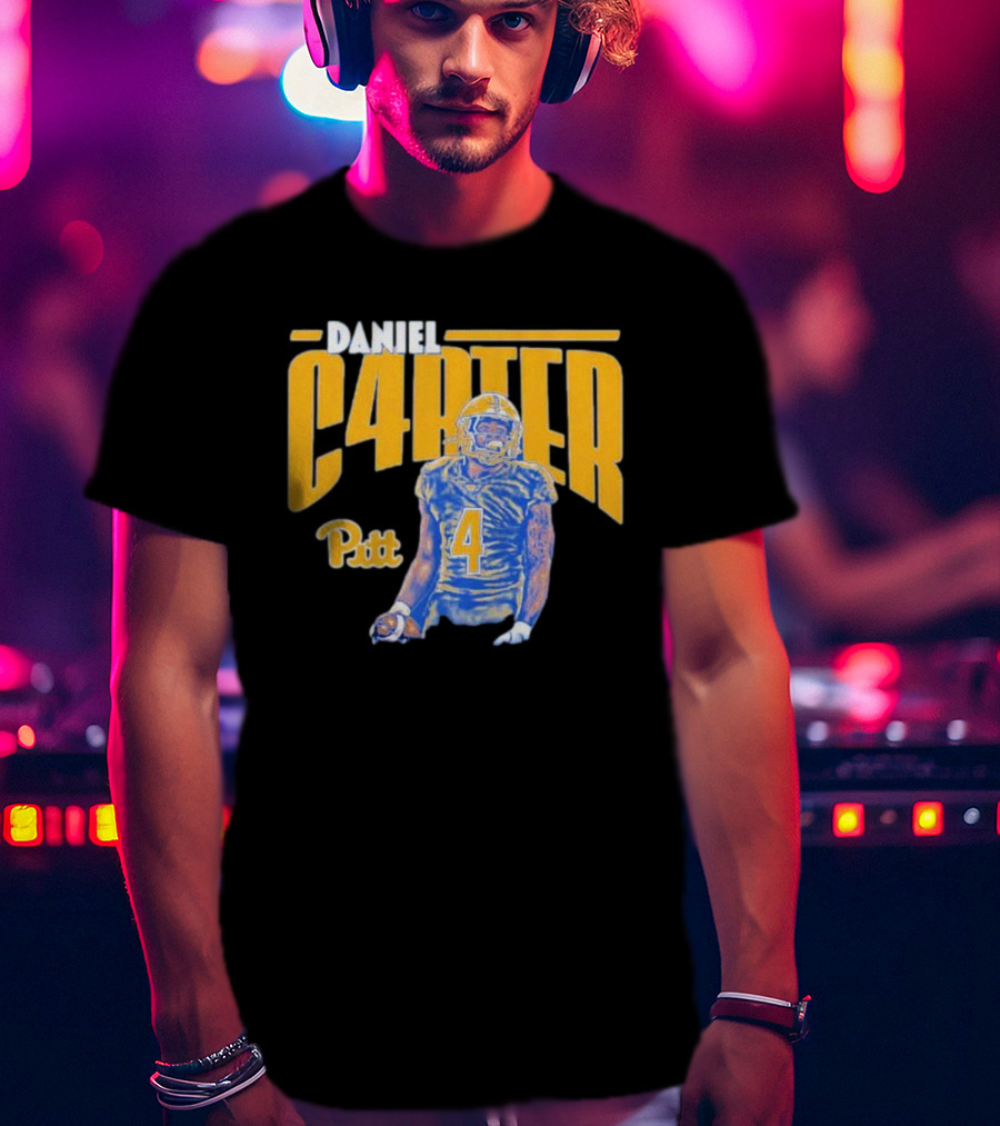 Daniel Carter Pitt Panthers Football Player Cartoon T-Shirt