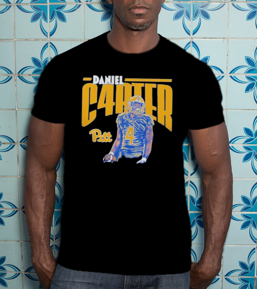 Daniel Carter Pitt Panthers Football Player Cartoon T-Shirt