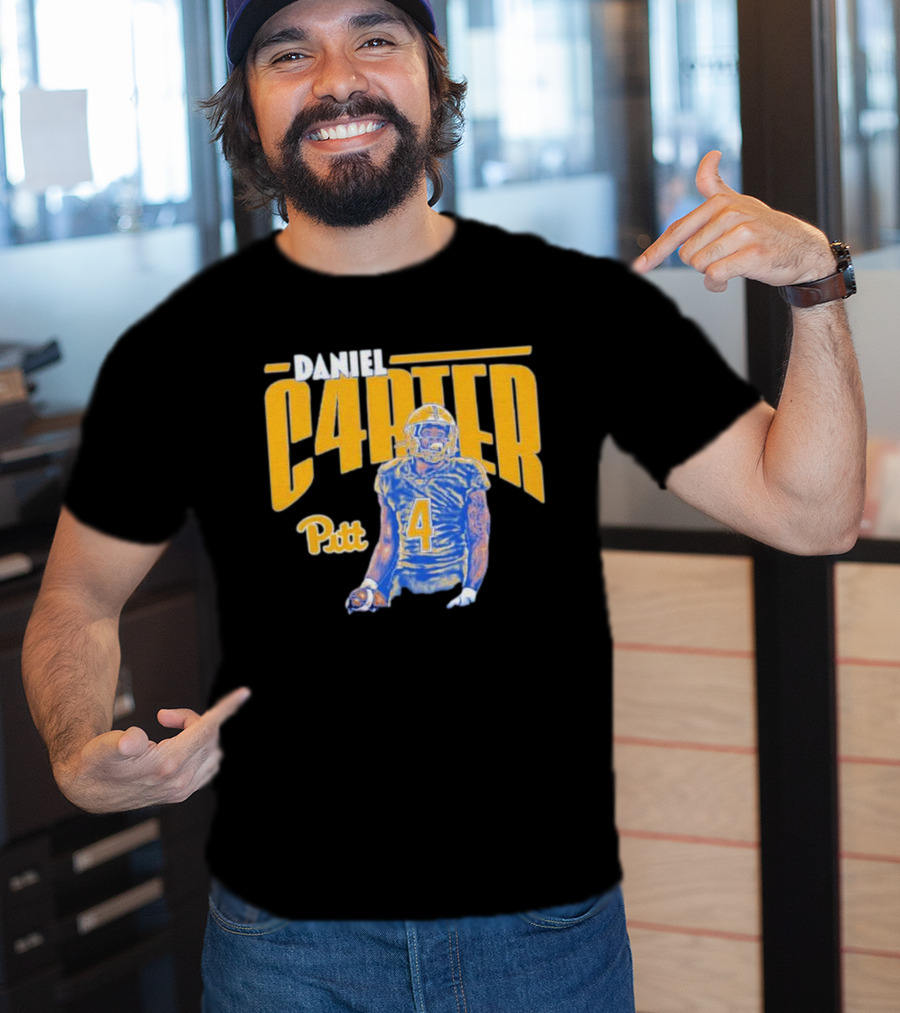 Daniel Carter Pitt Panthers Football Player Cartoon T-Shirt