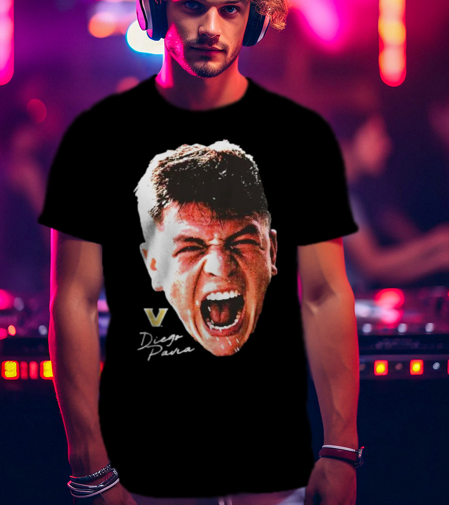 Diego Pavia Vanderbilt Commodores Signature Swag Head T-Shirt