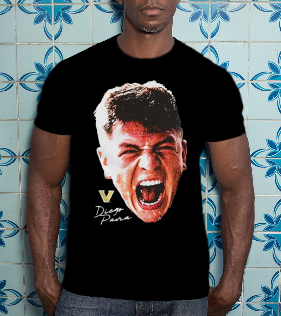 Diego Pavia Vanderbilt Commodores Signature Swag Head T-Shirt