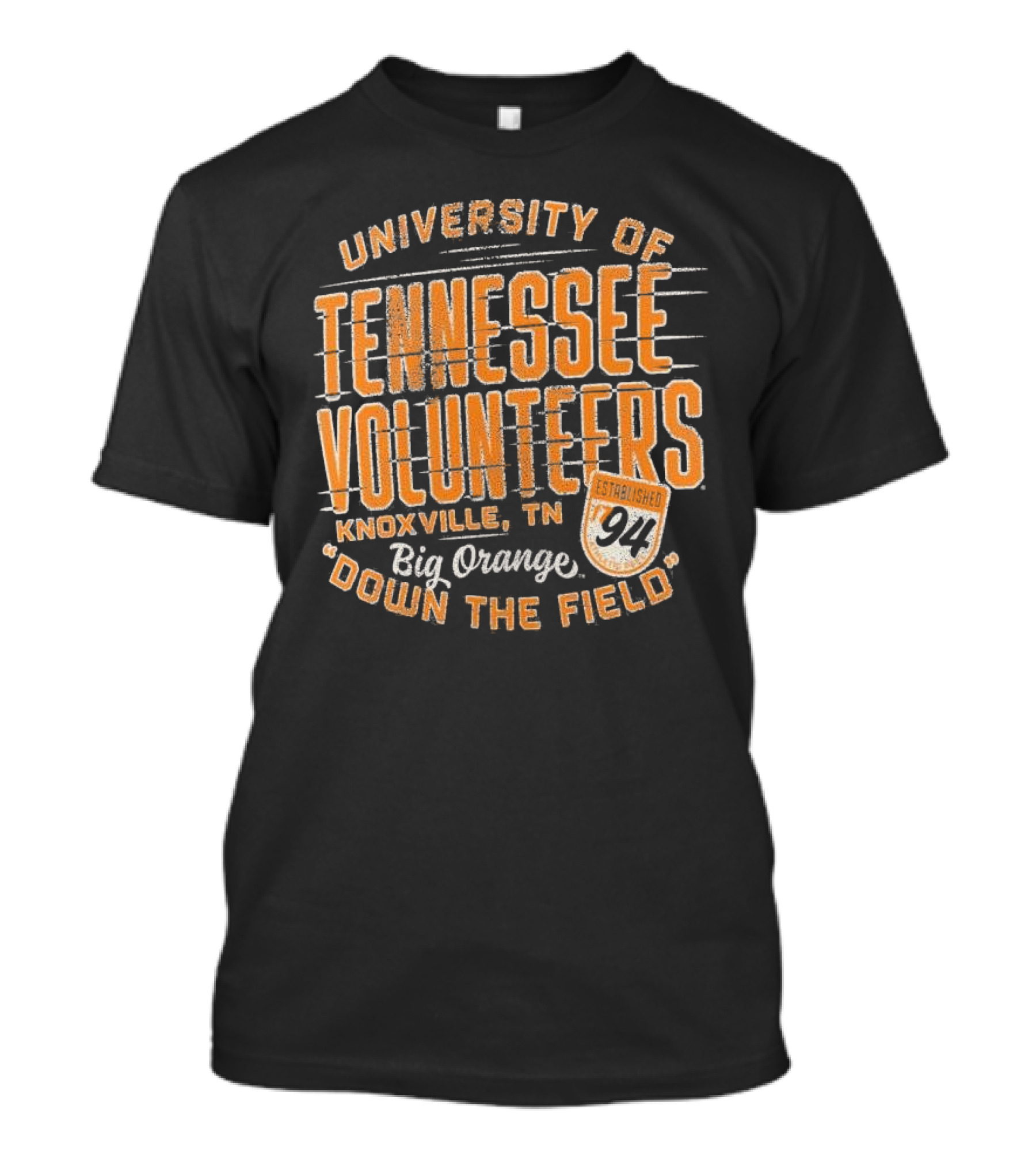 University Of Tennessee Volunteers Knoxville Big Orange Down The Field Established 94 T-Shirt
